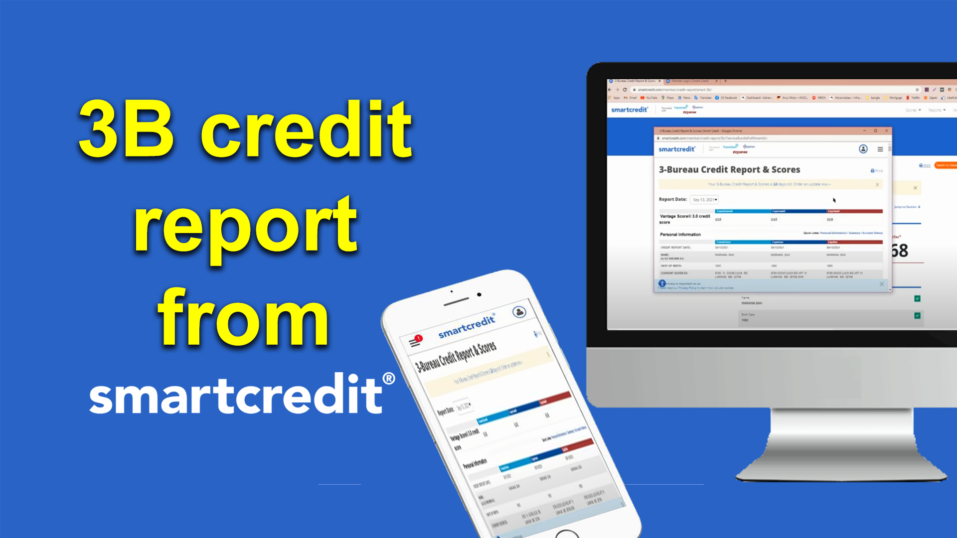 How to pull 3B credit report from Smartcredit | Credit Master